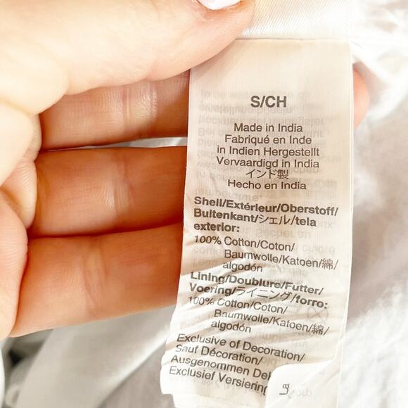 J. Crew Leda Popover Embroidered Striped 3/4 Sleeve Cotton Mini Dress Blue Small - Picture 6 of 9